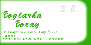 boglarka boray business card